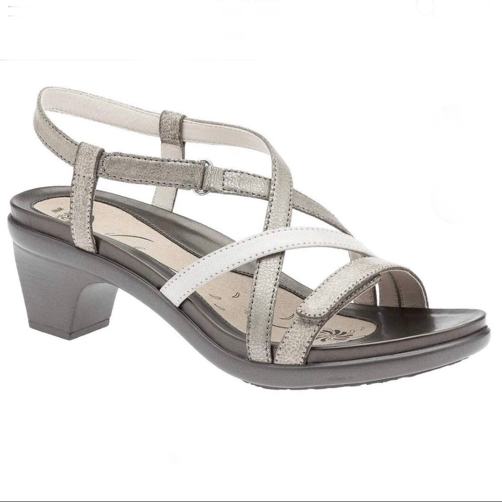 NEW ABEO 10 Gloriana Neutral Metallic Sandals